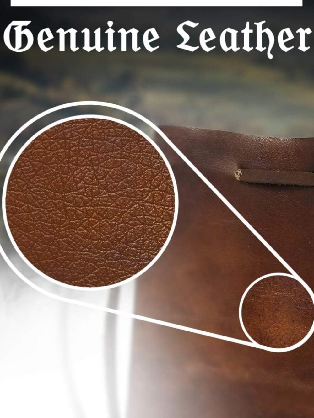 Leather Drawstring Pouch, Coin Bag, Medicine Tobacco Pouch Medieval Reenactment - Picture 6 of 7